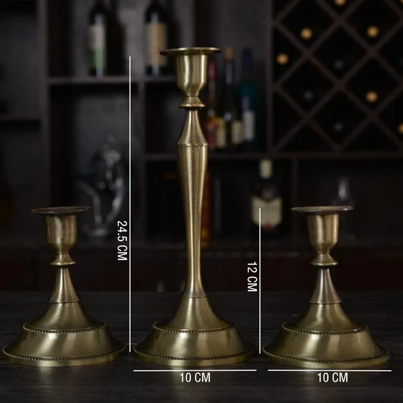 Подсвечник из сплава в европейском стиле бронзовые металлические подсвечники