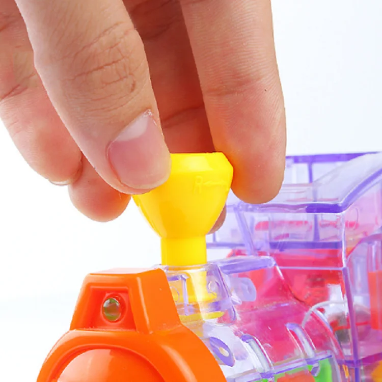 Электрический поезд домино модель игрушка набор 60 шт. цвет игры строительные