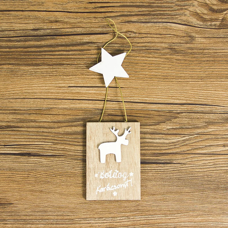 Рождественские деревянные декорации рождественские буквы каракули Маленькая