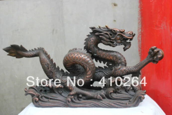 Бесплатная доставка Китайская народная Бронзовая статуя ручной работы Красный