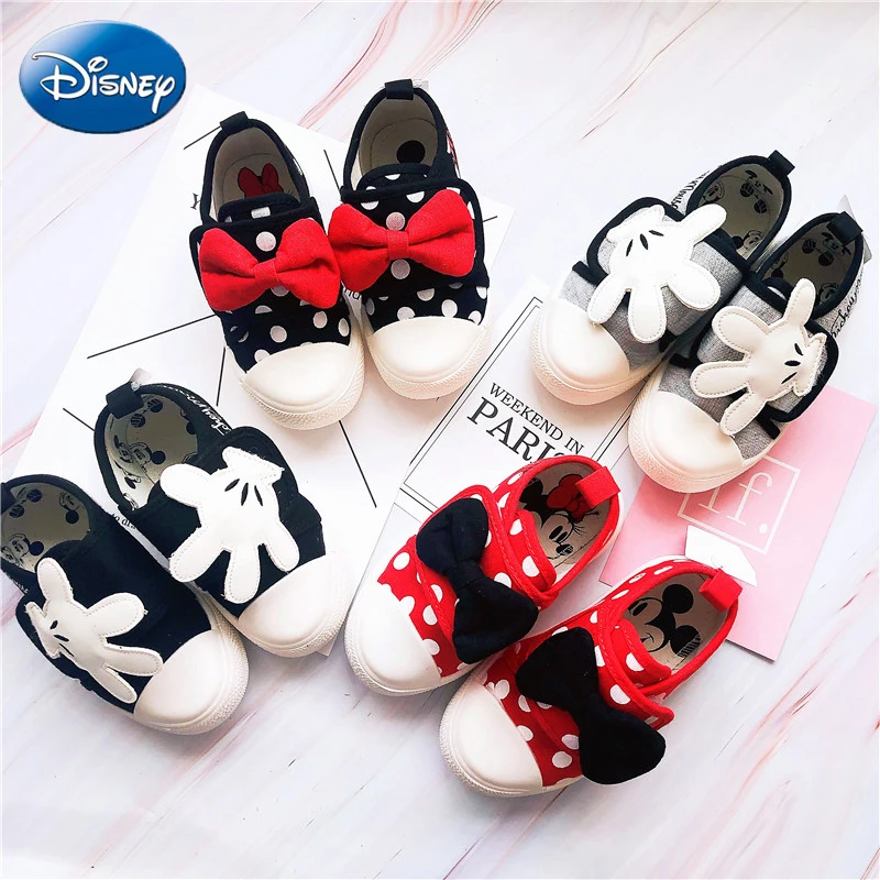 Новинка повседневная обувь для девочек с изображением Диснея парусиновая