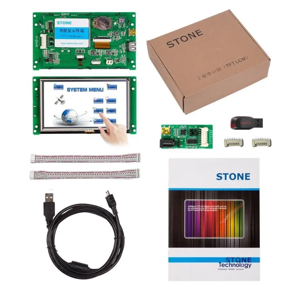 

5.0 Inch HMI Panel Touch Screen TFT Display System