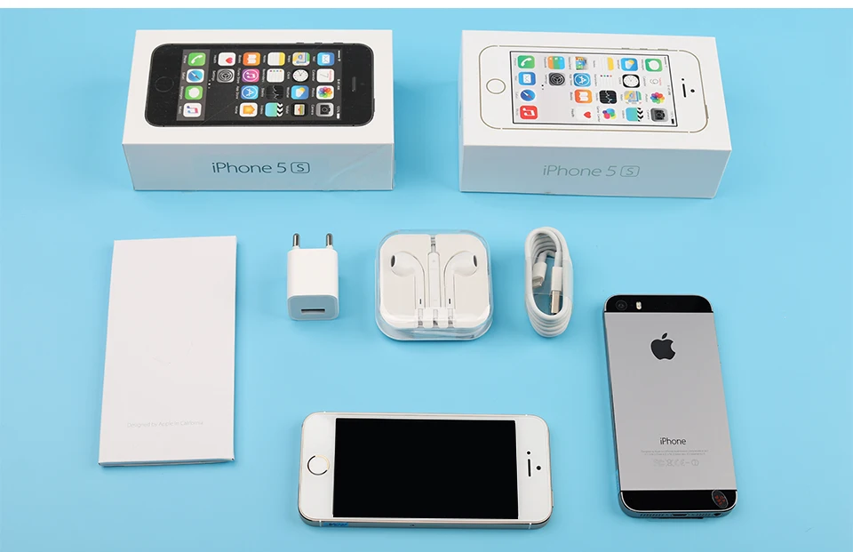 Apple iPhone 5S IOS 4G LTE разблокированный мобильный 4,0 ''16 Гб/32 ГБ/64 Гб rom WiFi gps 8MP Touch ID отпечаток пальца используемый смартфон