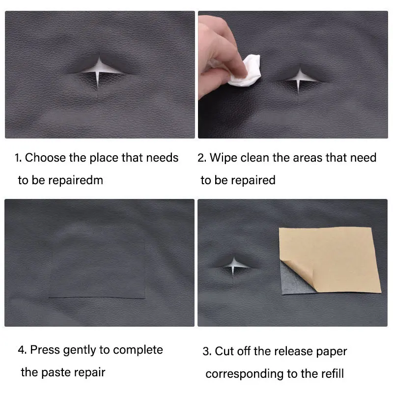 Самоклеящиеся наклейки на спину с узором Личи искусственная кожа для ремонта