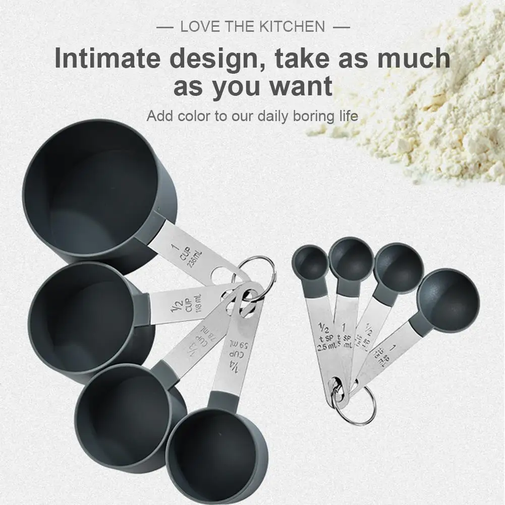 

4/8/10pcs Kitchen Measuring Spoons Coffee Sugar Scoop Baking Flour Measuring Cups Kitchen Cooking Tools Spoons/Cups Measuring