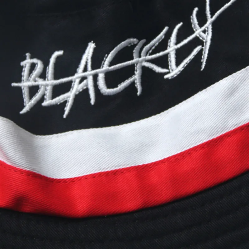 Blackly хип-хоп Мужская шляпа-Панама женская модная шляпка хараджуку полоса черный