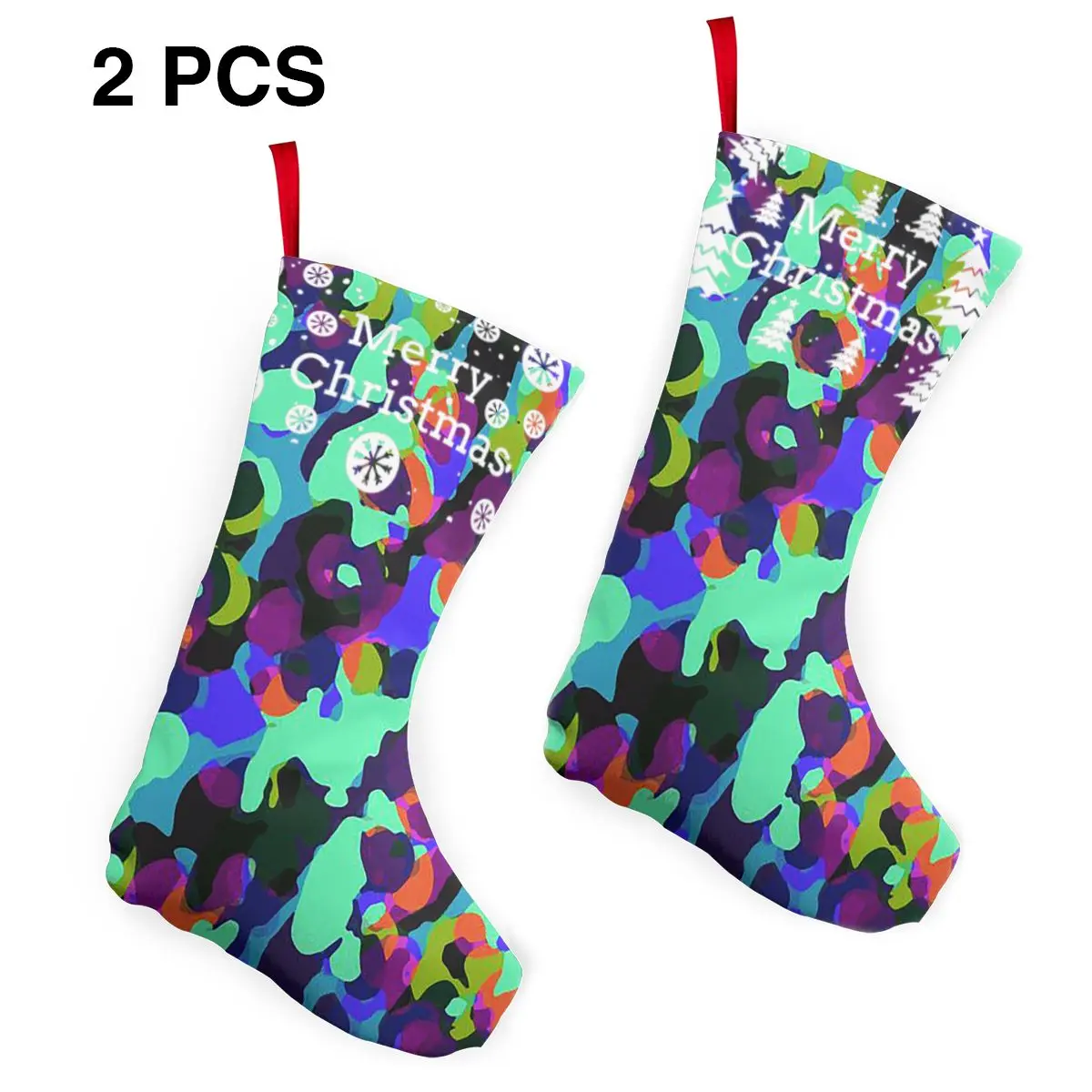 

Colorful Camouflage Christmas Stockings Christmas Decorations and Party Accessory Christmas Stocking for Family Holiday