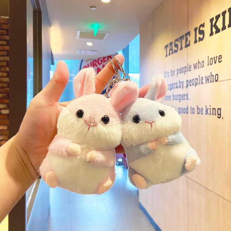 

Korean New Fashion Hamster Key Chain Cute Cartoon Mouse Women Men Bag Car Pendant Girls Keyring Keychain Accesorios Jewelry Gift
