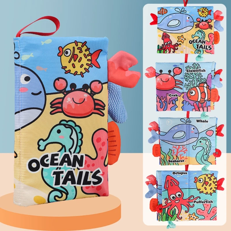 Обучающая книга H05C водонепроницаемая тканевая для детей игрушка раннего