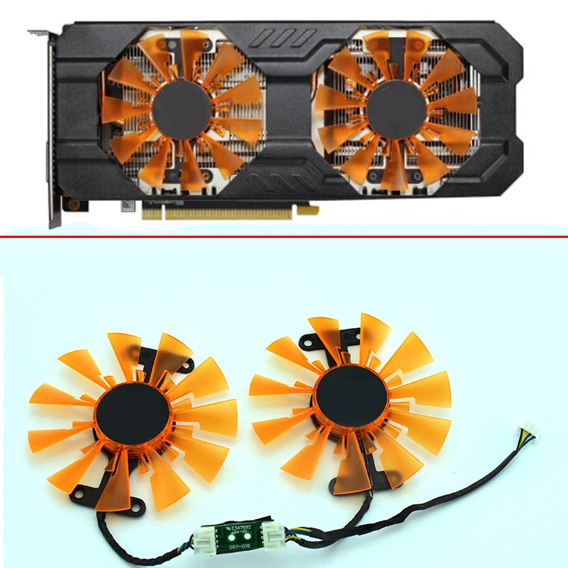 Вентилятор для видеокарты ZOTAC GTX950-2GD5 GTX760-2GD5 HA GTX 1060 GTX950 1050Ti 2 шт. 85 мм 12 В 0 35 А |