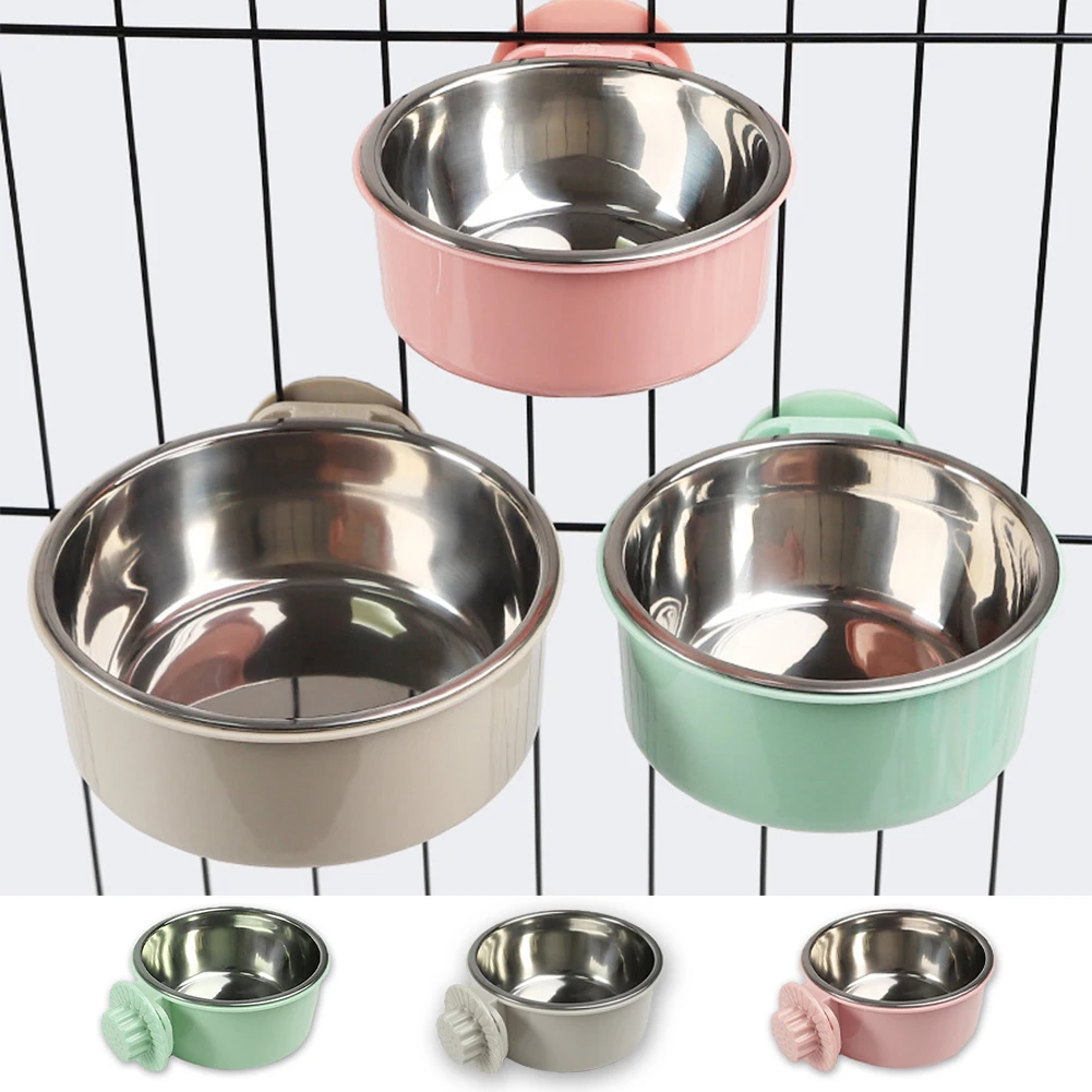 Двухслойная миска для кормления домашних животных клетка подвесная кормушка