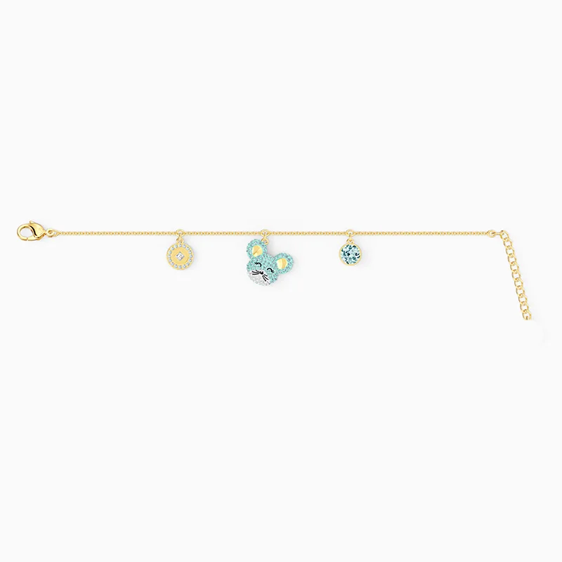 

Fashion Jewelry SWA New LITTLE Bracelet Element Modern Mouse Pattern Crystal Gold Bracelet Female Luxury Jewelry Romantic Gift