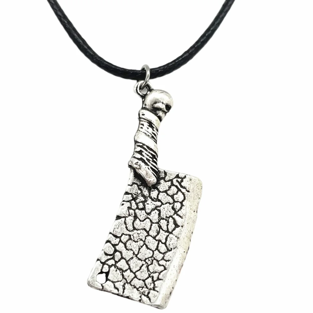 

Vintage Punk Crackle Kitchen Knife Pendant Necklace Cute Accessories Jewelry