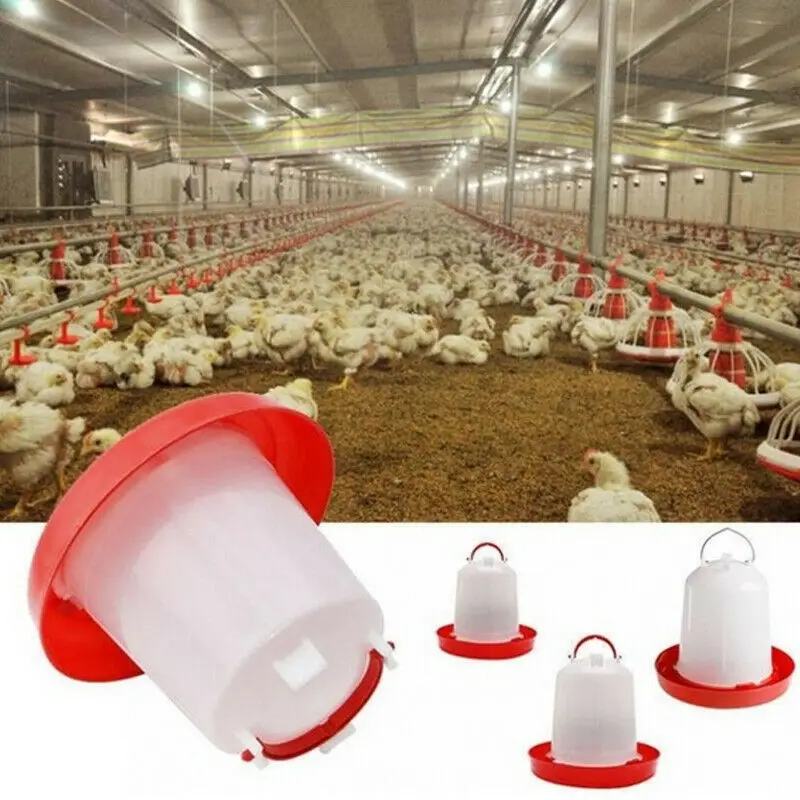 1.5/2.5/4 L Plastic Chicken Farm Drinking Fountains Quail Poultry Hen Drinker Food Feeder | Дом и сад