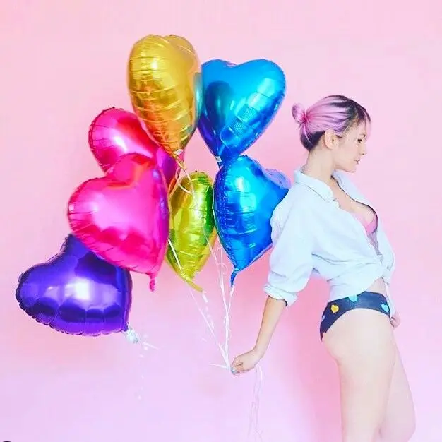 50 шт. фольга в форме сердца 18 дюймов | Дом и сад