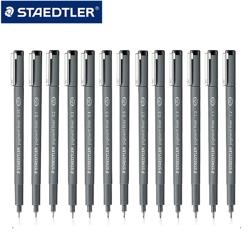 

Staedtler 308 Pigment Liner Gel Pen Line Needle Pen Sketch 0.05/0.1/0.2/0.3/0.4/0.5/0.6/0.7/0.8/1.0/1.2/2.0mm Drawing Writing