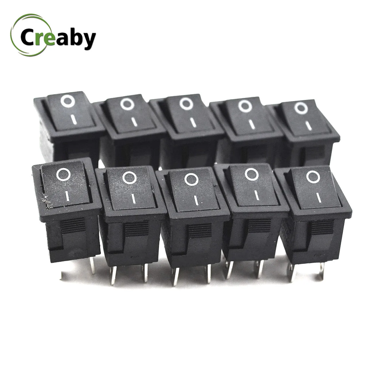 10 шт. ВКЛ ВЫКЛ 2 положения 4 Pin DPST лодка кулисный переключатель 10A 125V 6A 250V AC черный