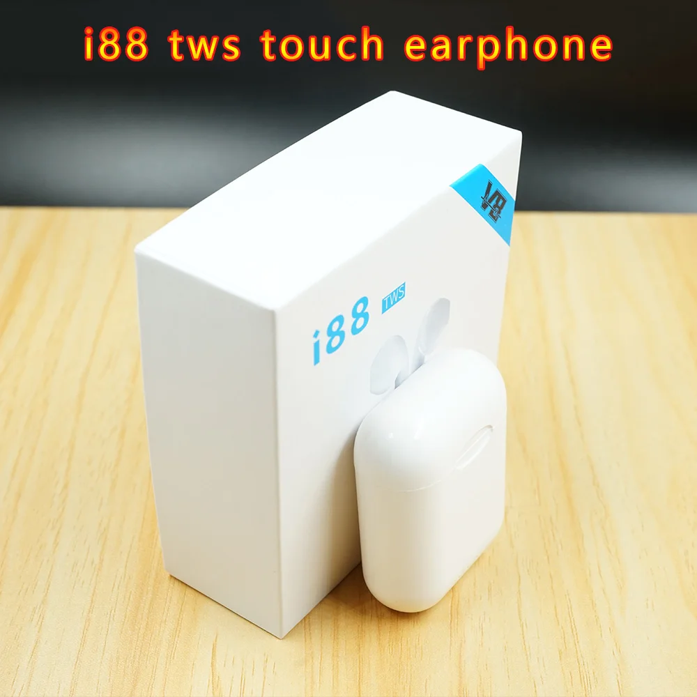 Оригинальные матовые беспроводные наушники i88 TWS с Bluetooth, наушники с сенсорным управлением, bluetooth 5,0 с микрофоном, Bluetooth наушники
