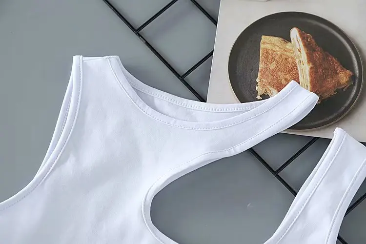 

Crop Tops Short Tank Summer Vest Sexy Irregular halter Casual Sleeveless