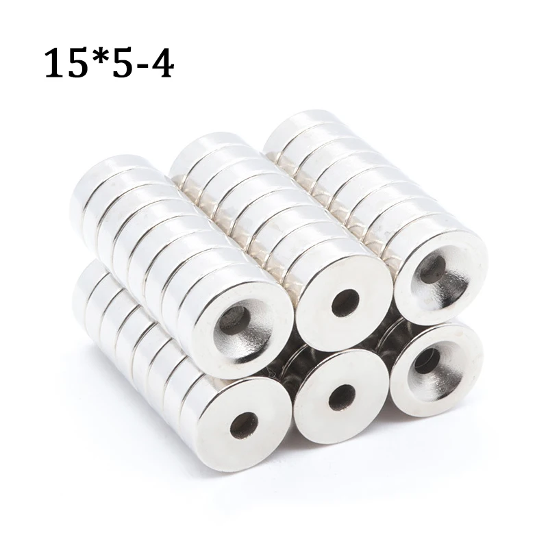 

5/10/15/20 Pcs 15x5-4 Round Neodymium Magnet 15mm x 5mm Hole 4mm N35 Super Powerful Small imanes Permanent NdFeB Magnetic Disc