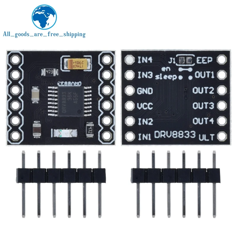 2-канальная плата модуля драйвера двигателя постоянного тока TZT DRV8833 1,5 А 3 в-10 в