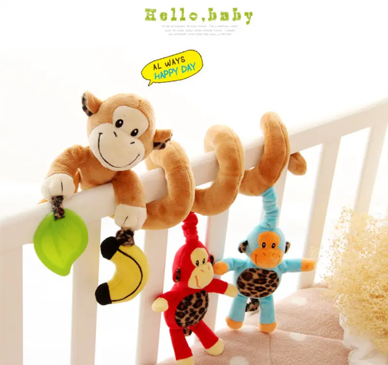 

Newborn Baby Toys 0-12 Months Stuffed Stroller Toys Animal Baby Crib Pram Bed Hanging Educational Infant Baby Rattle Toy Juguete