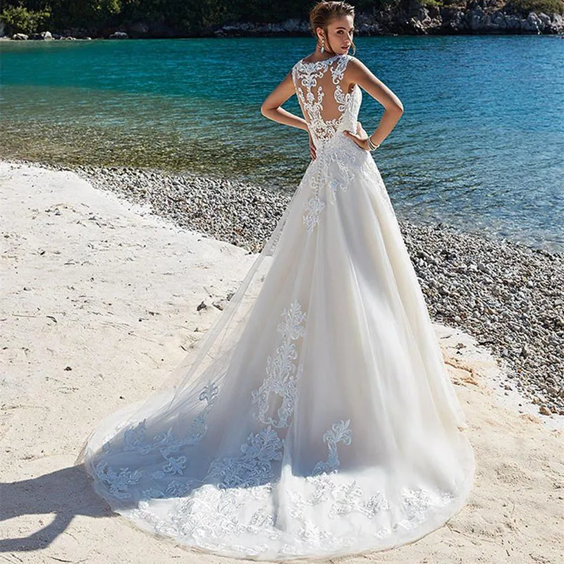 

BAZIIINGAAA Simple Wedding Dress Lace Little Beading Strapless Dress Luxury WeddingGowns Bridal Can Be Washed Bride Dresses