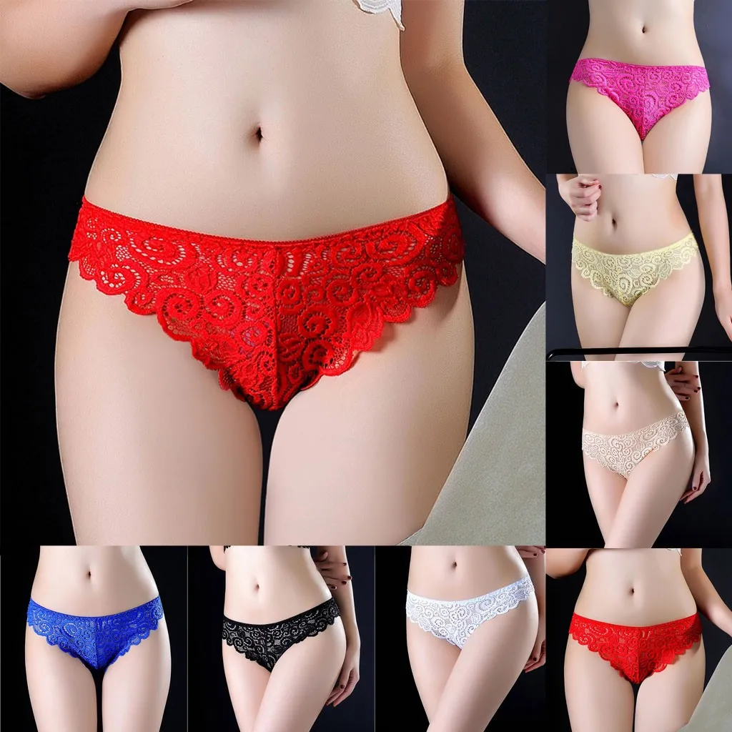 Лидер продаж женские сексуальные кружевные трусы с цветочным рисунком
