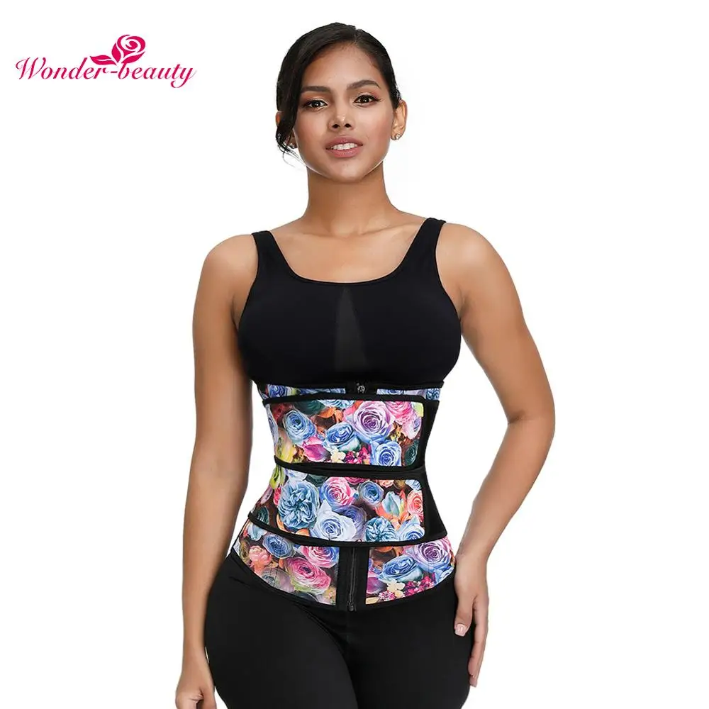 WonderBeauty латексный утягивающий корсет с двойным ремнем Body Shaper Фитнес приталенное