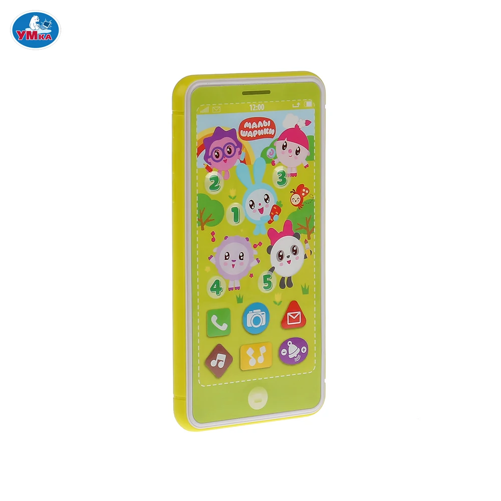 Обучающий телефон УМКА 15 песен из м/ф Малышарики 5 рассказов учим цифры формы