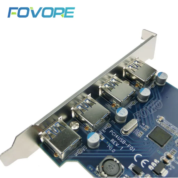 Чип Fresco FL1100 USB 3 0 PCI E адаптер расширения карты 4 порта концентратор контроллер для
