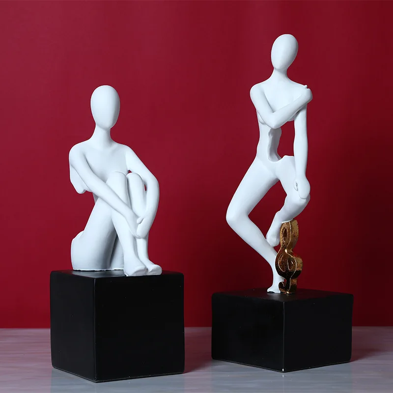 

Abstraction Yoga Figures Decoration Office Ornaments Wedding Gift Living Room TV Cabinet Art Decor Art&Craft X4353