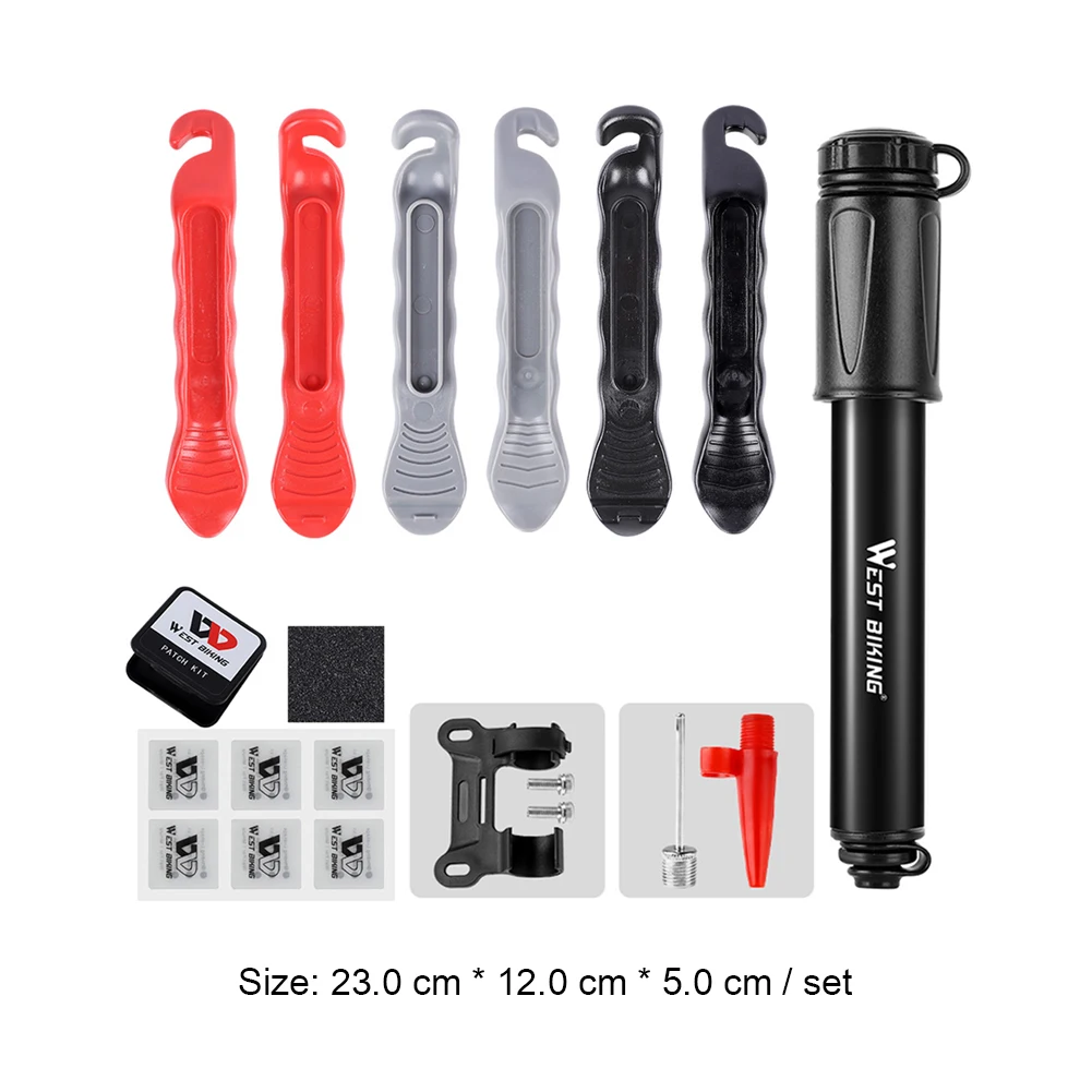 

Cycling Tyre Pump Needle Bicycle Tire Repair Patch Lever Tools Kit Biking PortableDustproof Cycling Parts for WEST BIKING