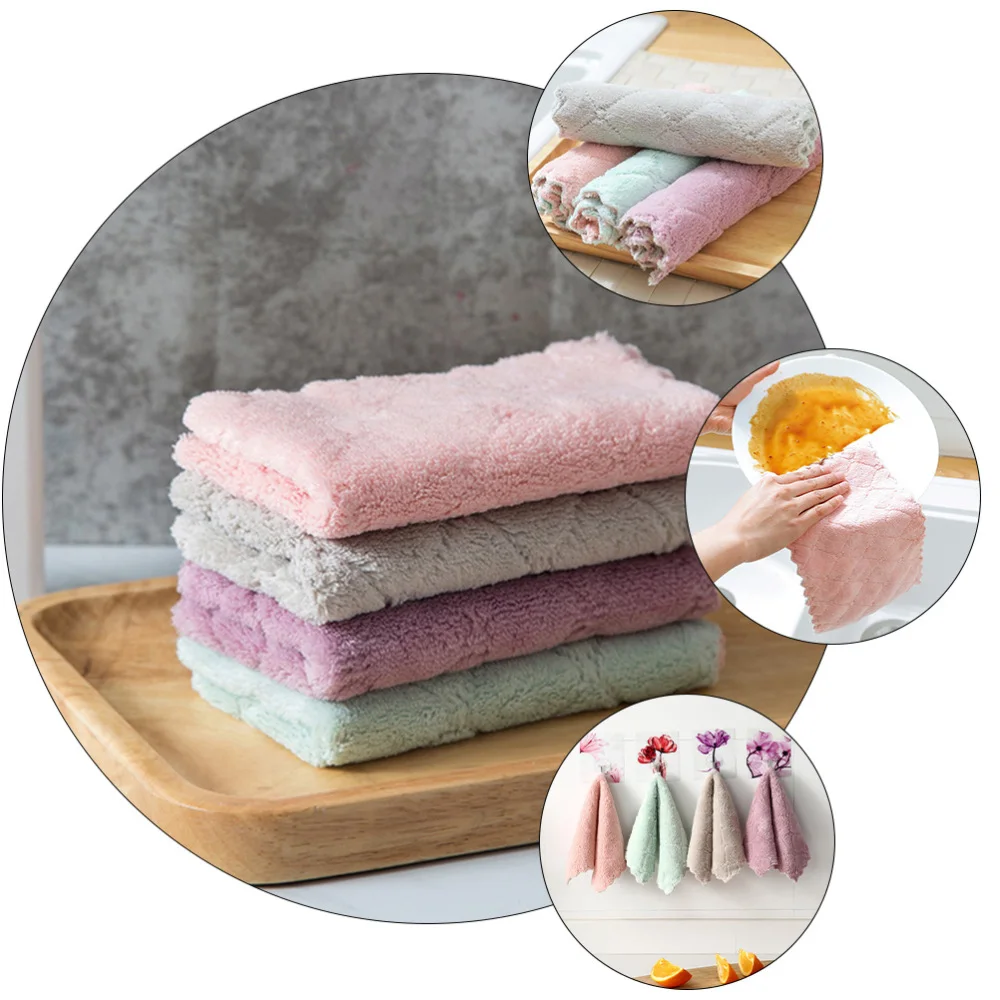 

20Pcs Cleaning Towels Dish Towels Practical Duster Cloths (Assorted Color)