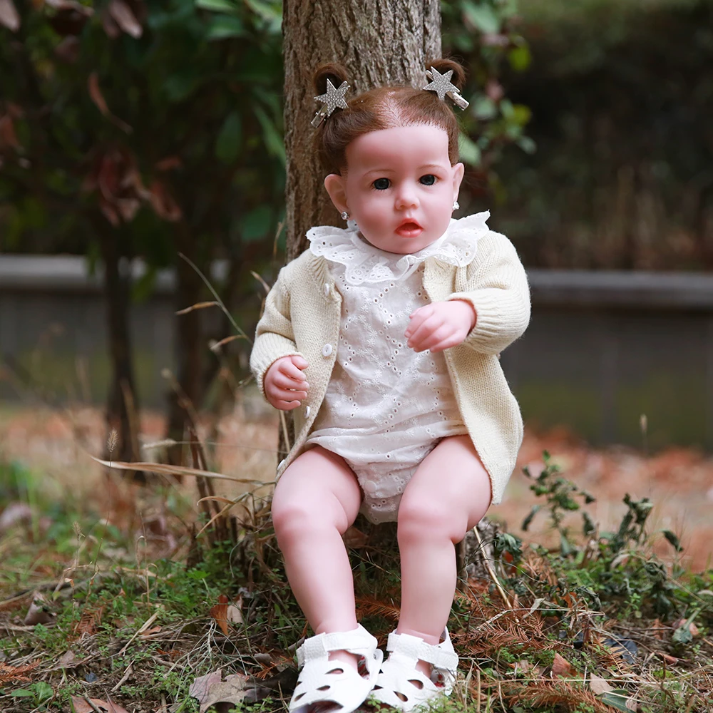 

2021 Lovely Liam 51CM Lifelike Reborn Baby Doll Soft Silicone Vinyl Dolls Toy For Child Birthday Reborn Baby Doll