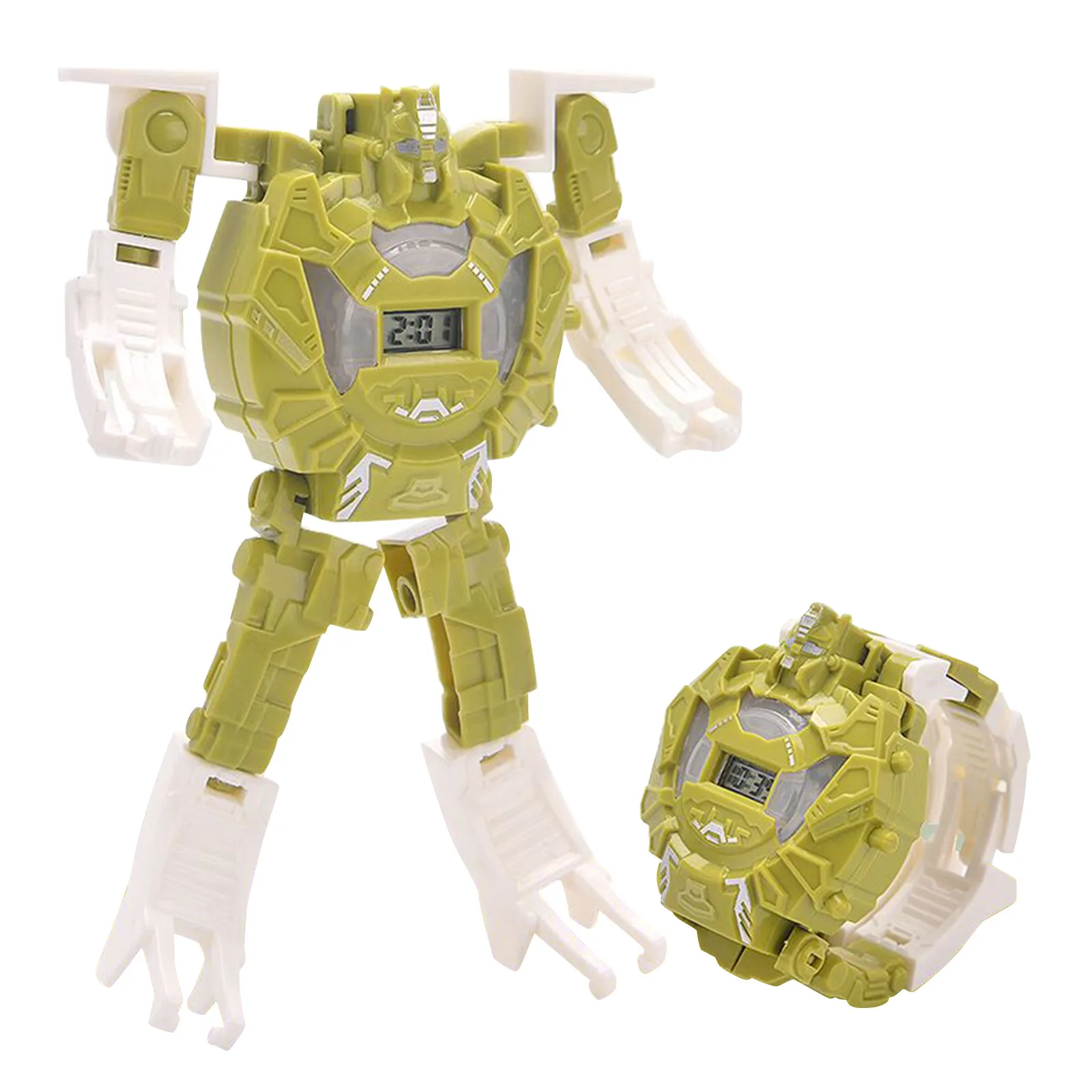 Kids Transformation Digital Watch Toys With Light Electronic Robot Wristwatch Boys Super Hero Deformed Figure Toy robot Gift | Игрушки и