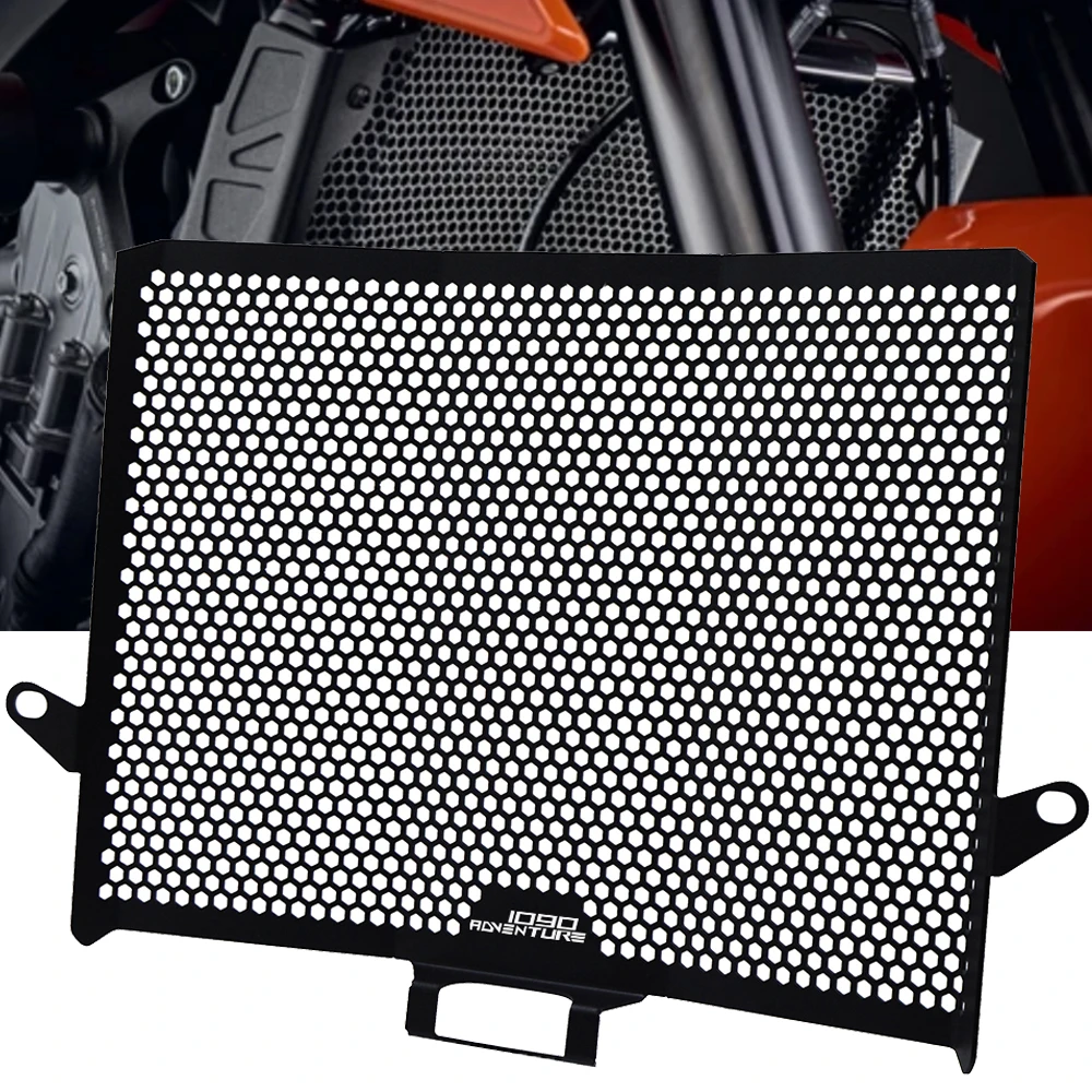

Black Motorcycle Accessories Radiator Guard Protector Grille Grill Cover For 1090 Adventure 2017 Moto Accessories