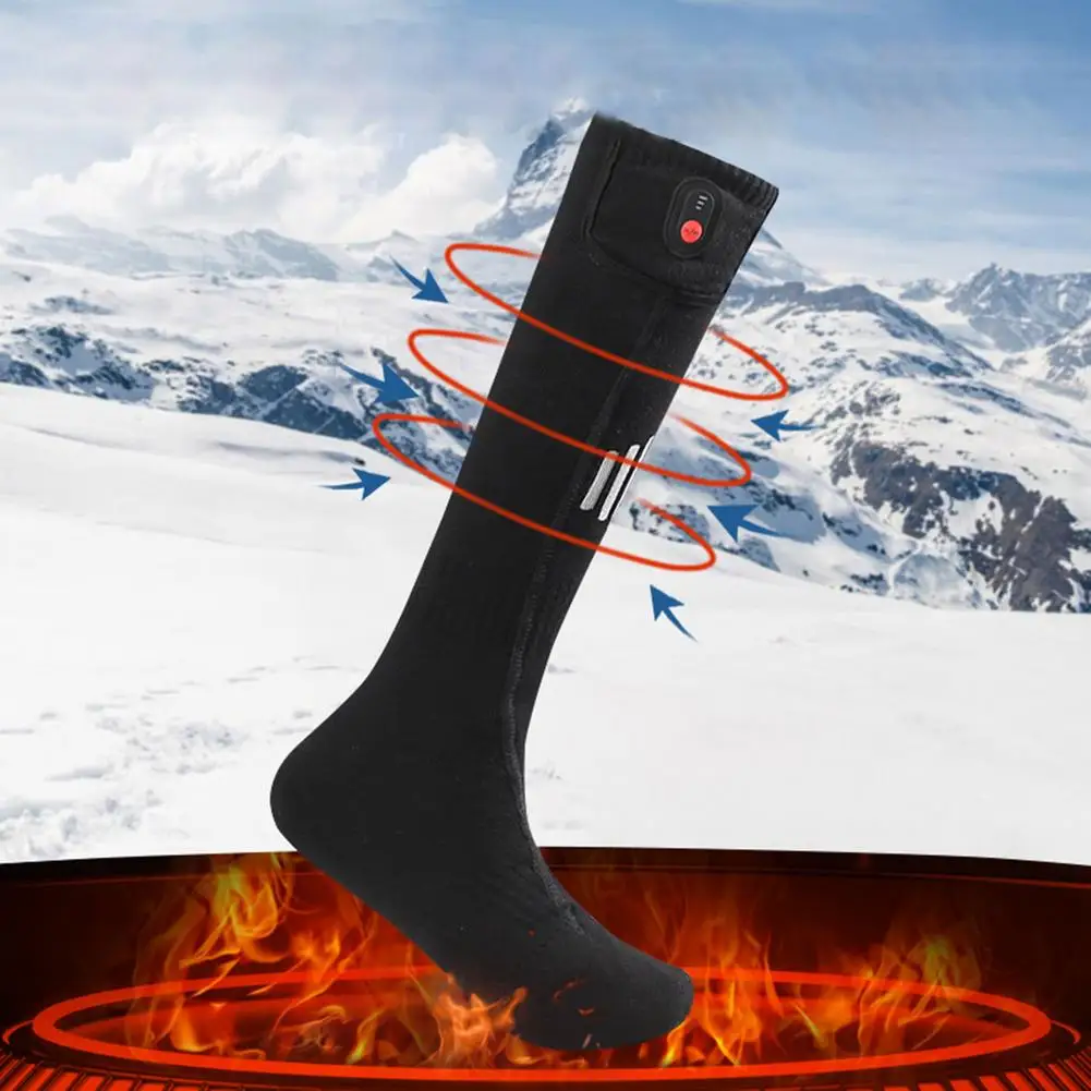 

Electric Heated Socks For Men Women Outdoor Sports Sking Camping Hiking Warm Winter Heating Socks With Battery Holders Box