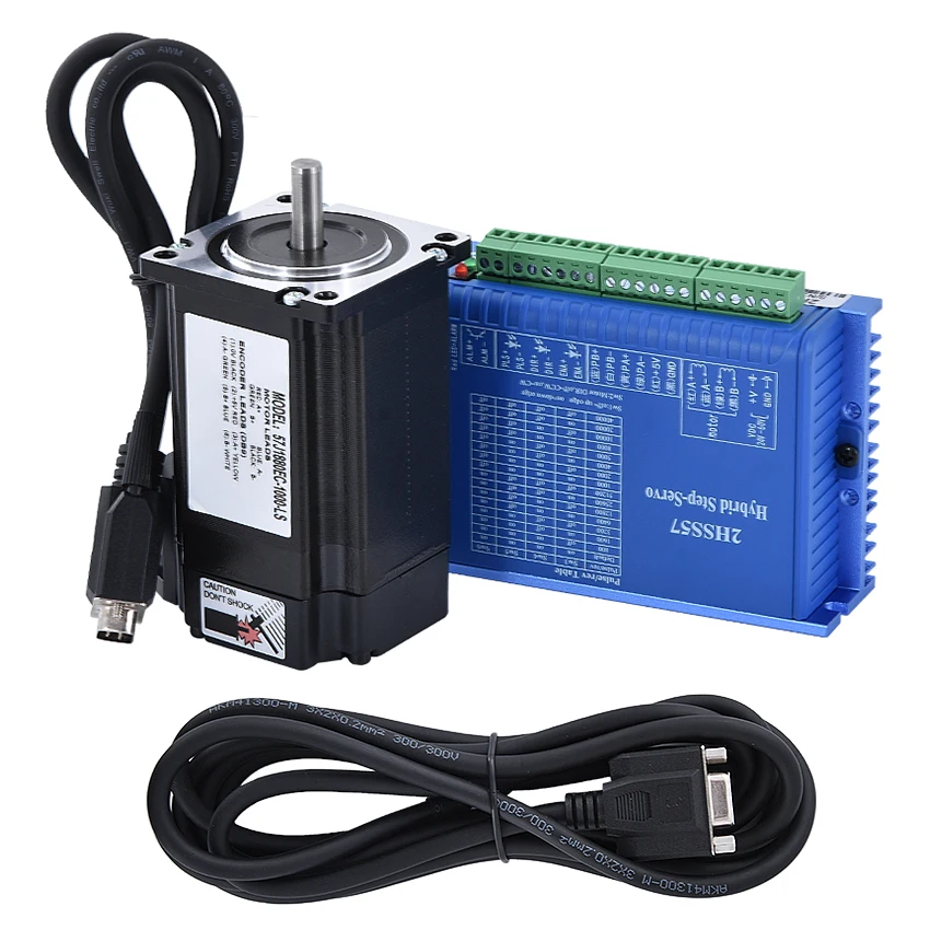 57J1880EC-1000 + 2HSS57 Высокоскоростной шаговый двигатель серводвигатель набор 2.2N.M 24V