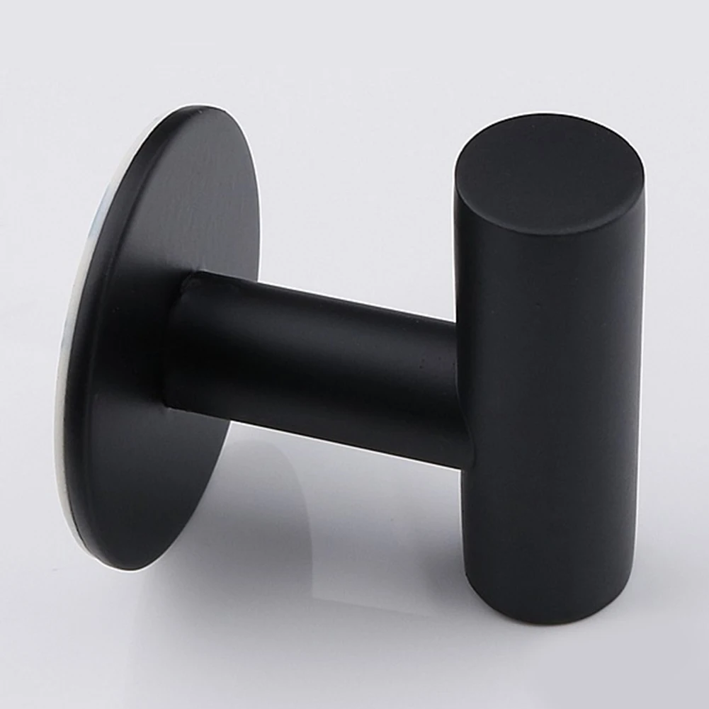 

2pcs Towel Door Hangers Kitchen Bathroom Stainless Steel Modern Clothes Coat Hook Hotel Easy Install Round Home Wall Mounted