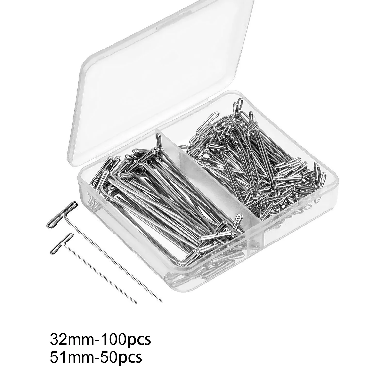 150 шт. T булавки иглы устойчив к ржавлению парик Pin Портативный Т образный булавка