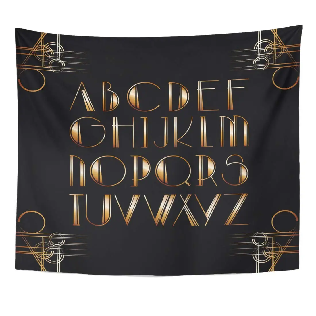 

Гобелен Черный Вечерние стиле Великий Гэтсби с надписью гламур Алфавит современный Декор для дома Настенный декор для гостиной спальни