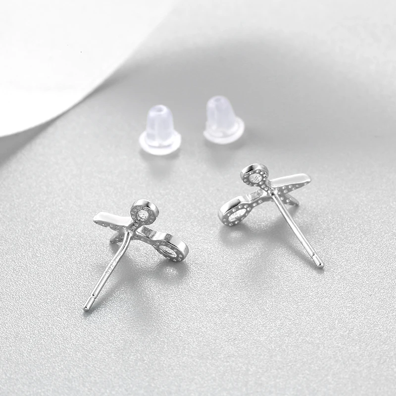 Женские вечерние серьги-гвоздики из 100% стерлингового серебра 925 пробы модные