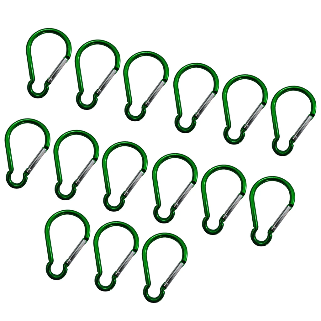 

15 шт. в лоте; Алюминий карабин охранник Форма Пряжка Брелок Клип пружинная защёлка собачий поводок для обвязки брелок Крюк