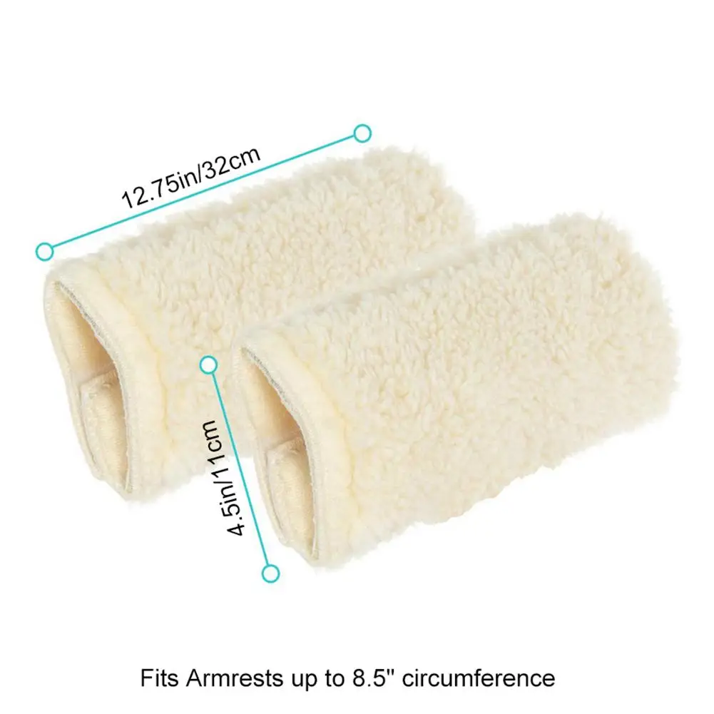 

Wheelchair Armrest Cover Fleece A Pair Of Seat Armrest Pad Memory Foam Anti-slip Wheelchair Armrest Cover For Office Home
