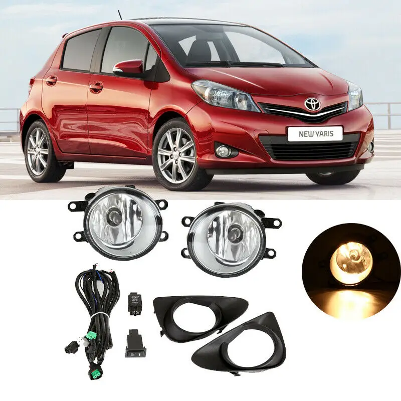 

1 Pair Fog Light Lamp For Toyota Yaris Hatchback 2012-2014 Front Bumper Driving Fog Light Lamps +Wiring Switch+ Bulbs Assembly