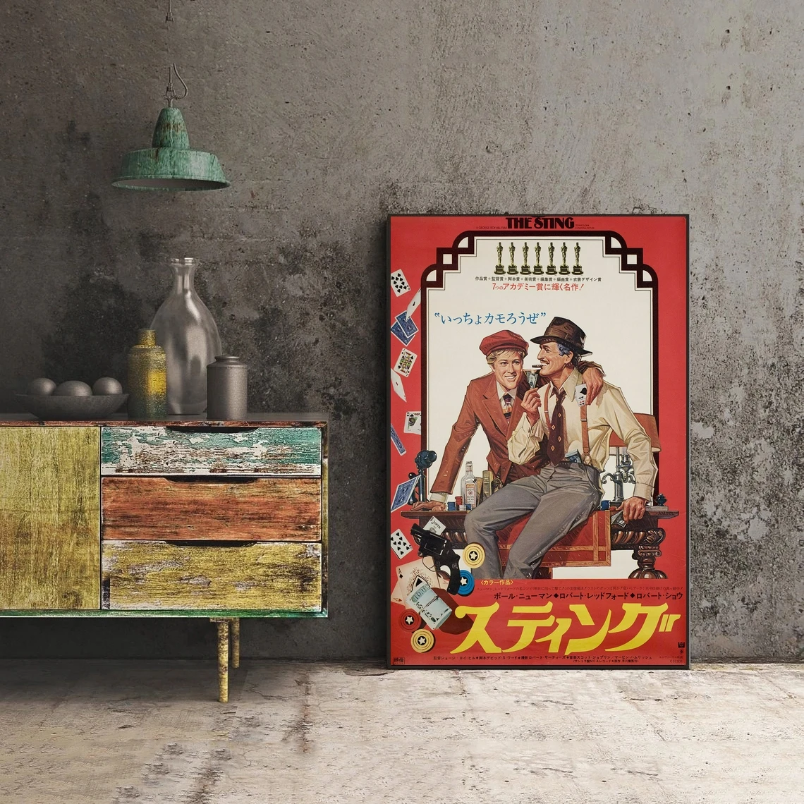 Постер японского фильма The Sting 1974 классический винтажный Ретро-постер на холсте