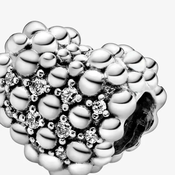 

Valentine's Day 100% S925 Sterling Silver Beads Sparkling Heart Charm fit Original pandora Bracelets Women DIY Jewelry