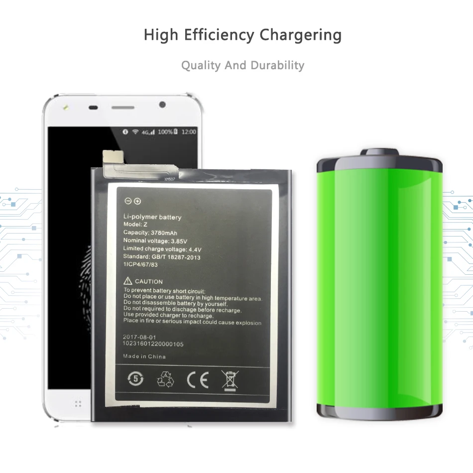 

3780mAh Mobile Phone Battery For Umi UMIDIGI Z + Free Tool