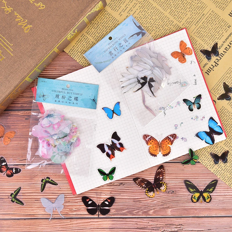 

40pcs Stationery Set Stickers Butterflies Party Bag Filler Butterfly DIY Sticker